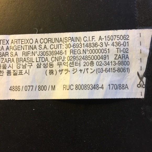 Zara Cropped Pinafore Overall Black Medium - Picture 8 of 8